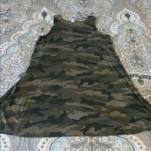 Old Navy Olive Camouflage Dress